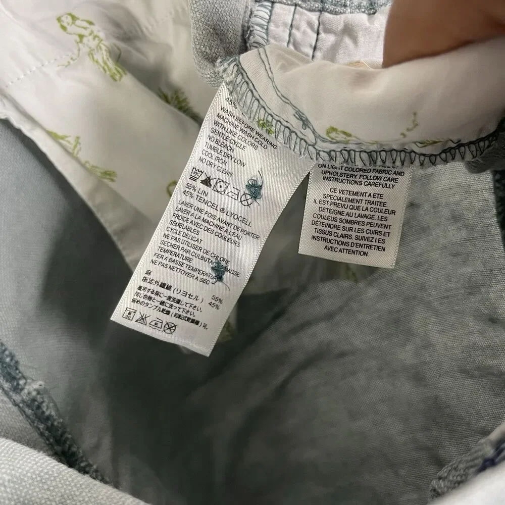 Tommy Bahama Relax Linen Blend Cargo Shorts Mens XXL Stretch Drawstring Green